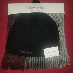 Calvin Klein hat and scarf set